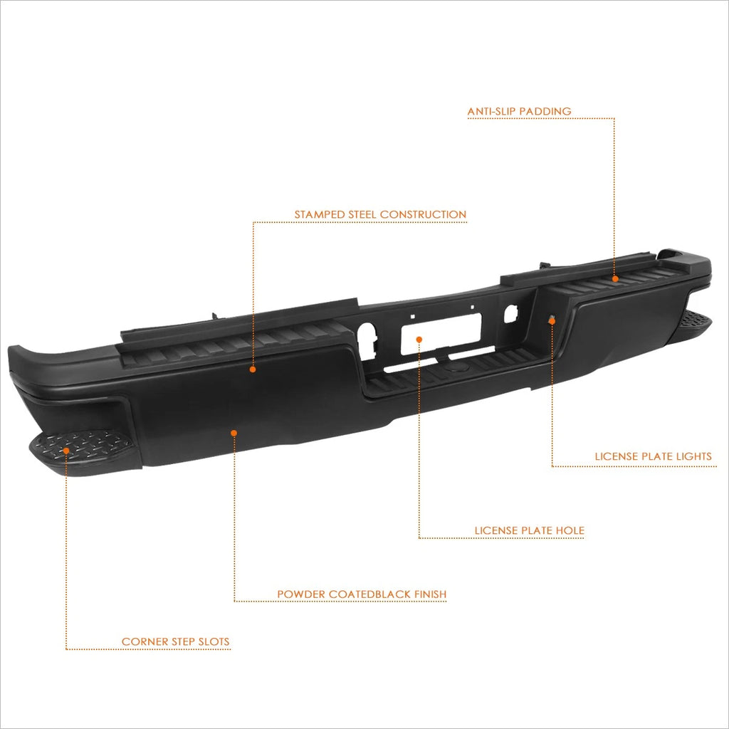 Set of 2 Side Step Nerf Bars for Ram 1500-3500 Truck (2009–2024)