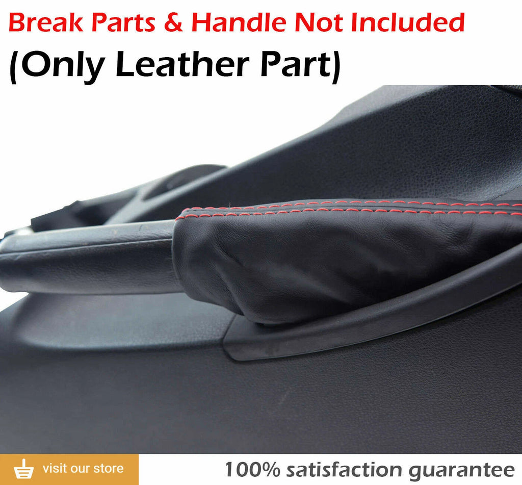 E Brake Boot Cover for Nissan 370Z (2008–2019) Black Red Stitch