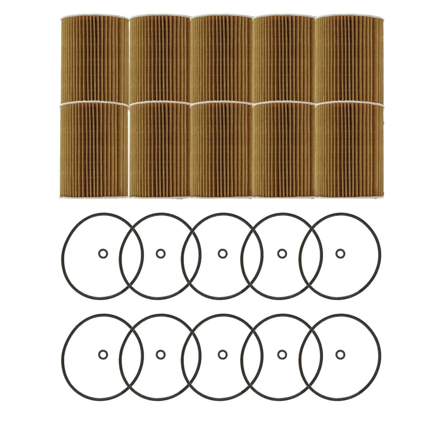 Set of 10 Engine Oil Filters for Jeep, Mercedes, Freightliner 3.0L V6