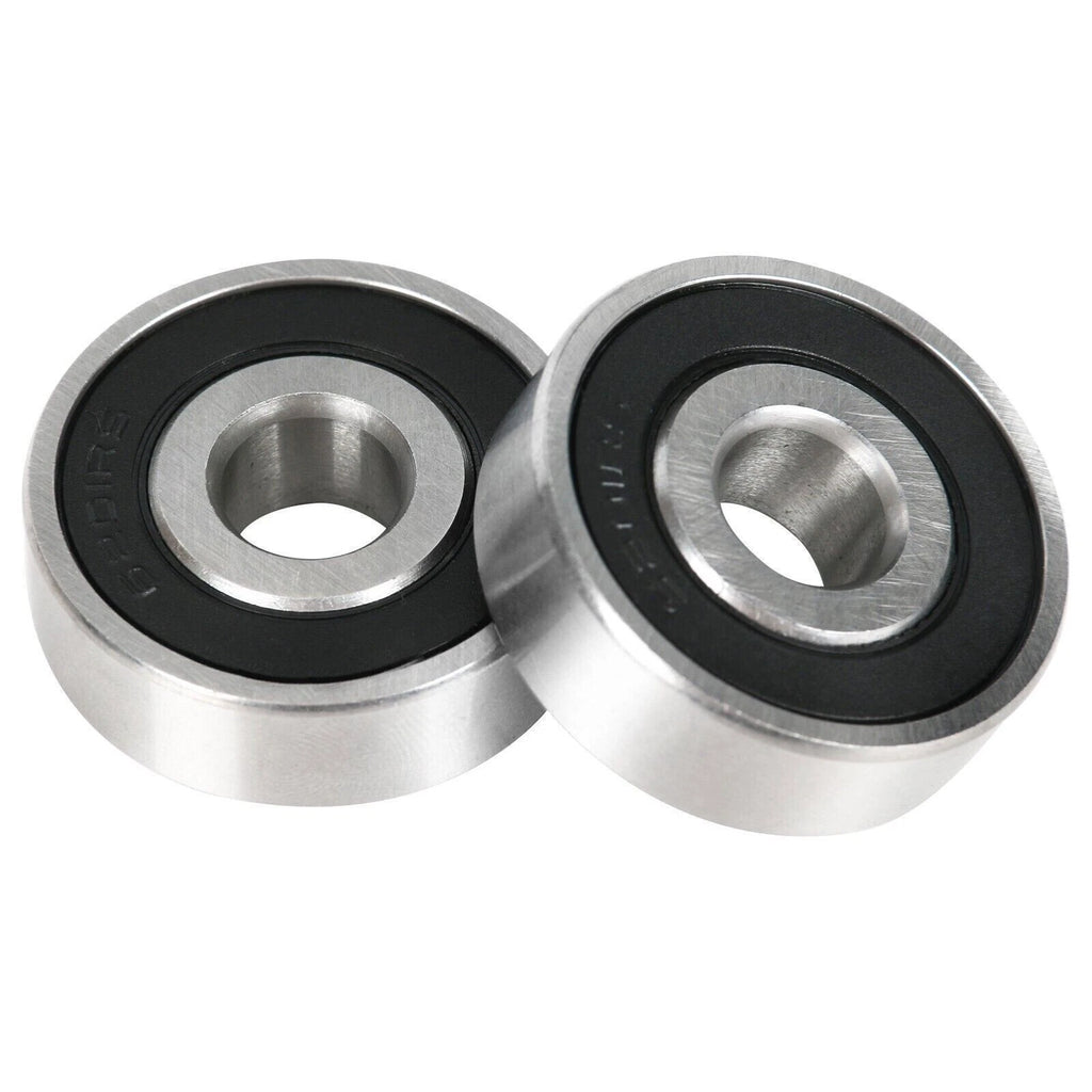 2X Rubber Ball Bearings 6201 for Various Applications (32mm x 12mm x 10mm)