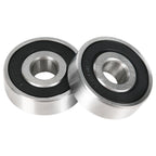 2X Rubber Ball Bearings 6201 for Various Applications (32mm x 12mm x 10mm)