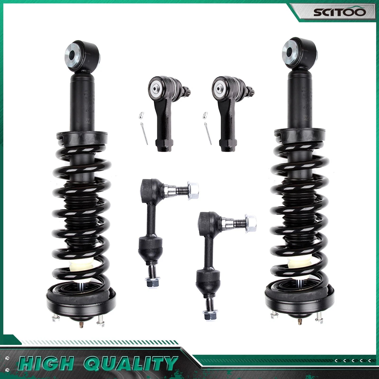 Complete Strut Spring Sway Bar Link Kit for Ford F-150 2004–2005