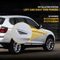 Chrome Front Fender Finisher Trim Set for BMW X3 X4 F25 F26 (2013–2018)