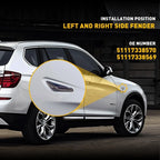 Chrome Front Fender Finisher Trim Set for BMW X3 X4 F25 F26 (2013–2018)