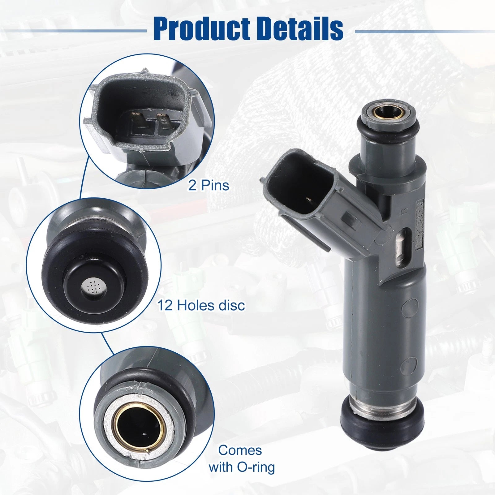 Set of 4 Fuel Injector Nozzles for Toyota Camry 2.4L (2002–2004) 23209-0H010