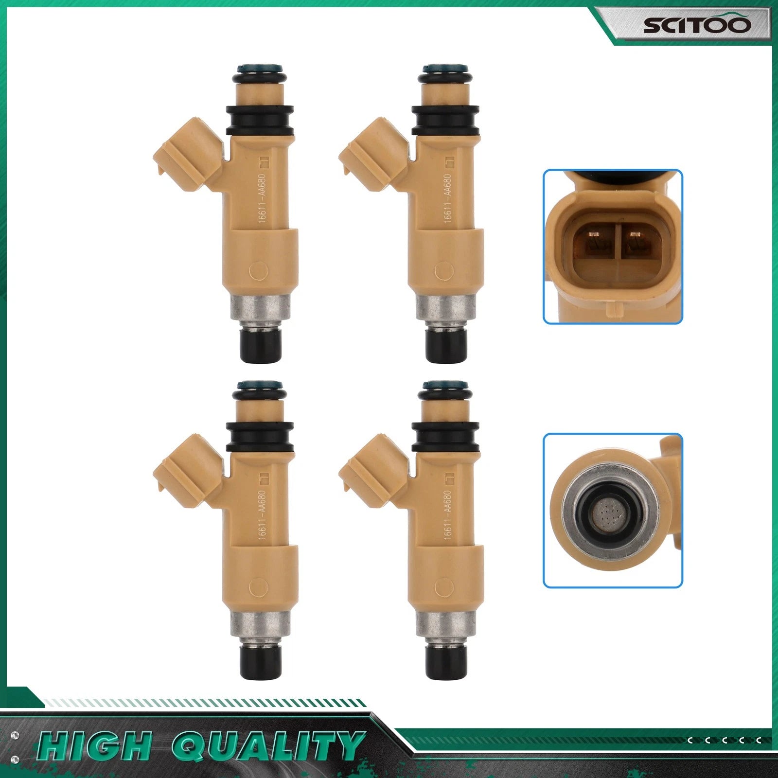 Set of 4 Fuel Injectors for Subaru Forester Impreza Outback Legacy Saab 9-2X (2.5L)