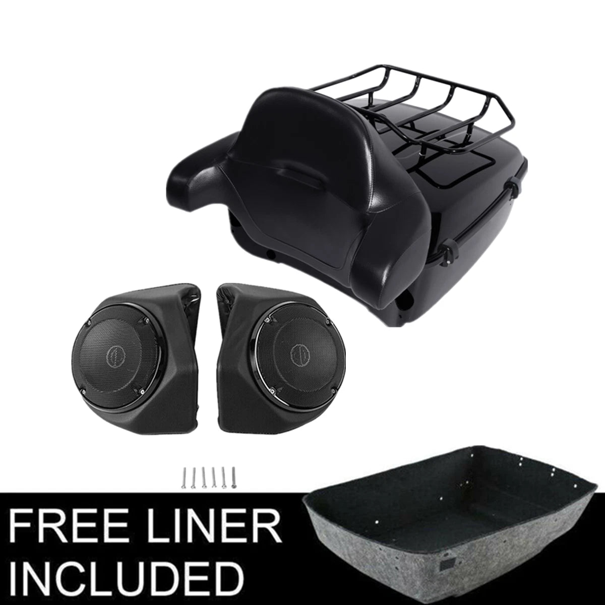 Trunk Pad Rack Speakers for Harley Touring Electra Road Glide (2014–2025)