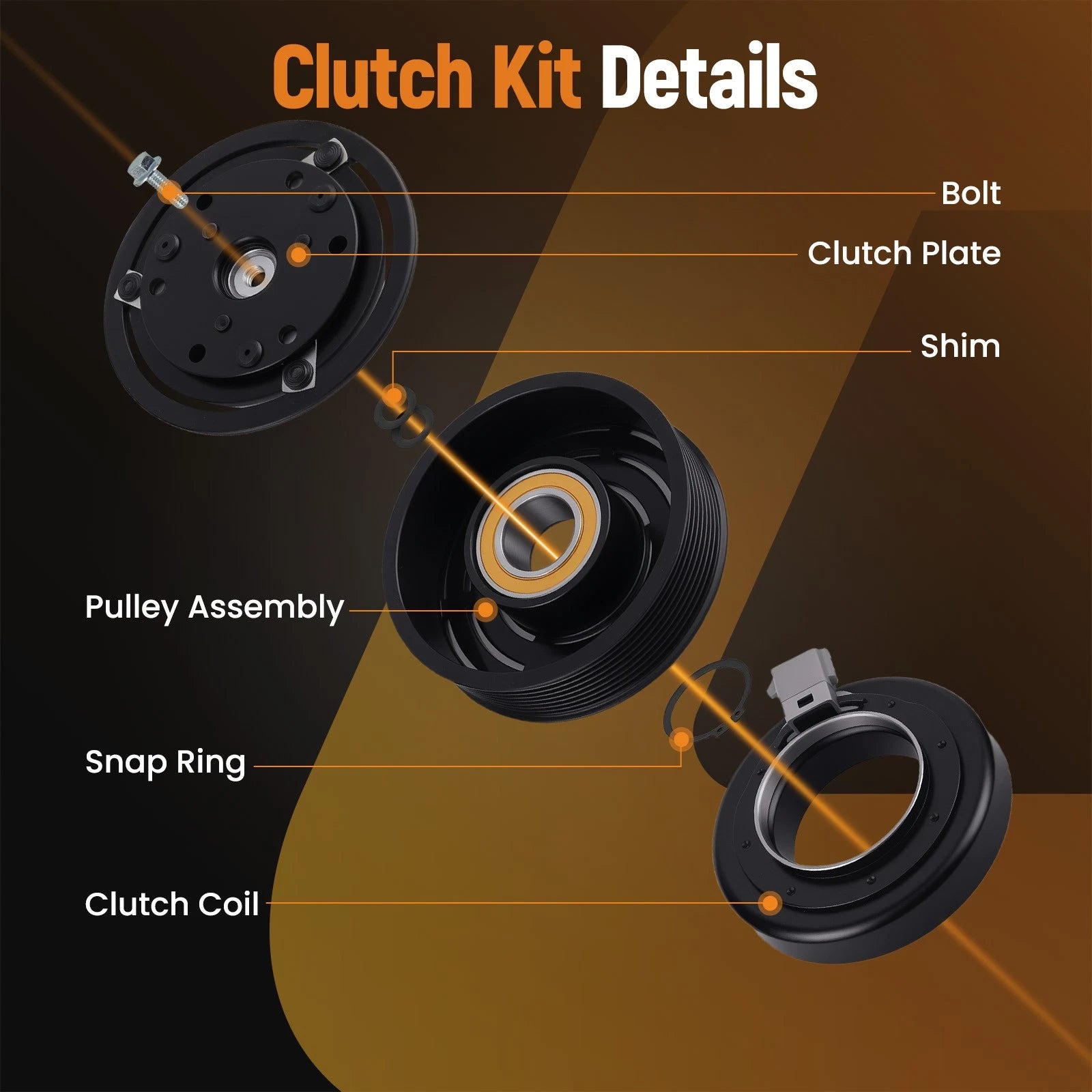 AC Compressor Clutch Kit for Ford E-450 Super Duty (2007)