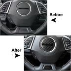 Carbon Fiber Steering Wheel Cover Trim for Chevrolet Camaro (2016-2021)