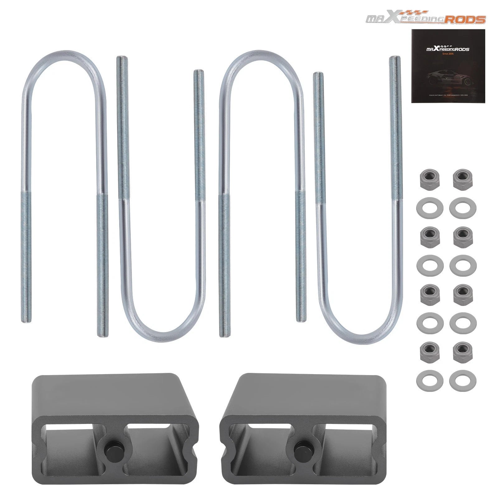 4-Inch Drop Lowering Blocks Kit for Mini Pickups & Trucks (3" Axle Tube)