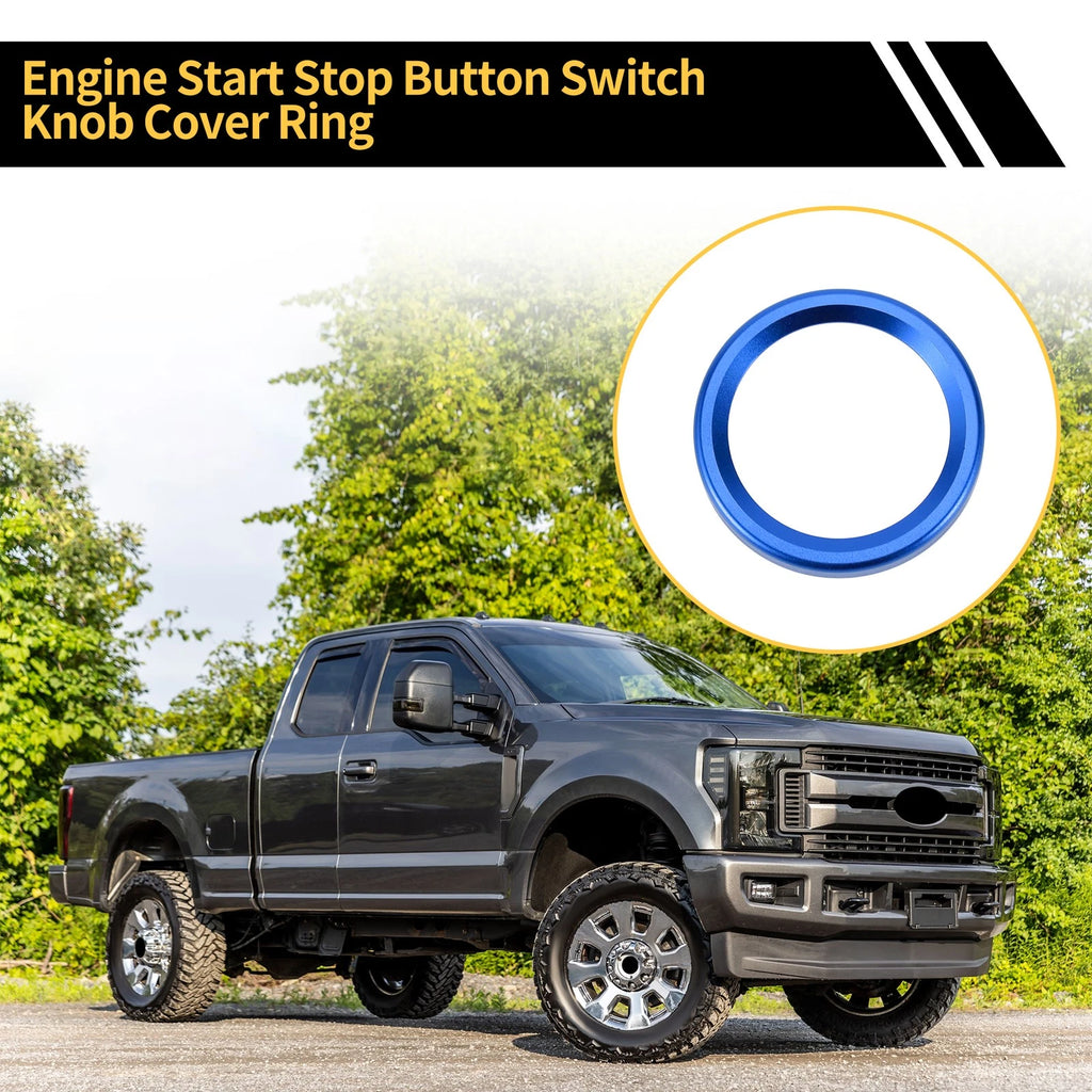 Engine Start Stop Button Switch Knob Cover Ring for Ford Maverick (2022) Blue