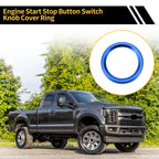 Engine Start Stop Button Switch Knob Cover Ring for Ford Maverick (2022) Blue