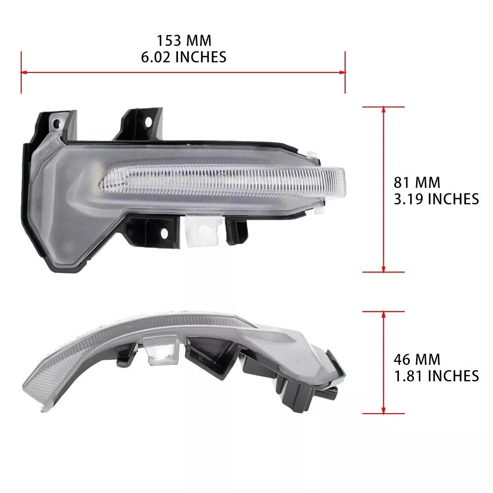 Clear Dynamic LED Side Mirror Turn Signal Light for Toyota Tundra Sequoia (2022–2023)