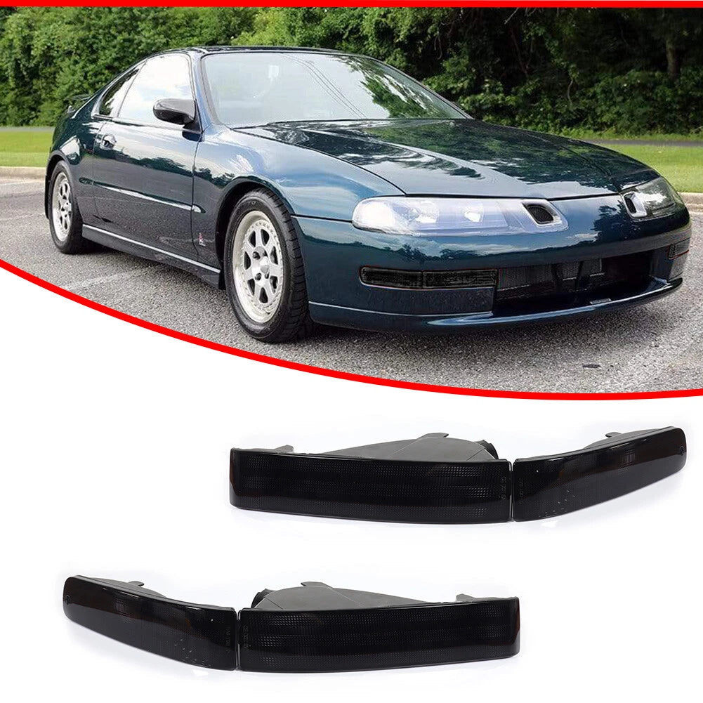 Set of 4 Smoked Front Bumper Marker Signal Lights for Honda Prelude (1992–1996)
