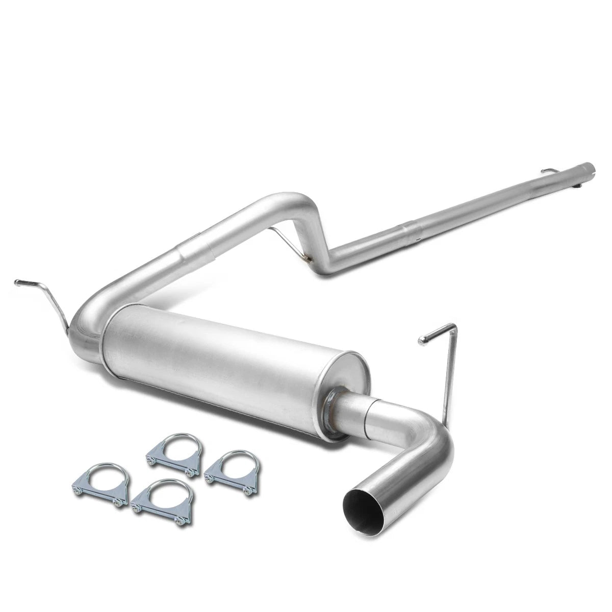 Stainless Catback Muffler Exhaust for Wrangler 4-Dr 3.8L (2007–2011) 2.5" Outlet