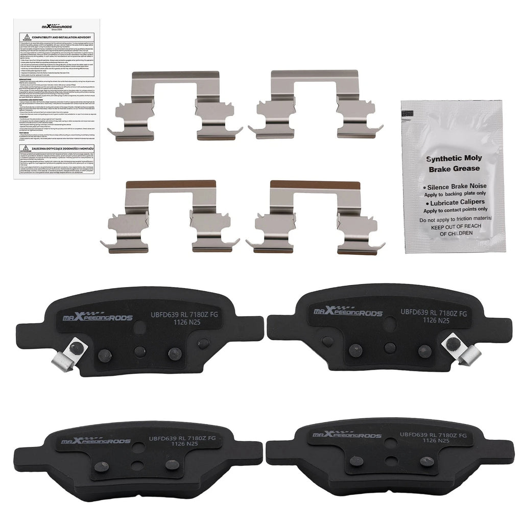 Set of 4 Rear Ceramic Brake Pads for Chevrolet Cobalt HHR Malibu Saturn Aura Ion