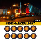 LED Amber Sealed Marker Side Clearance Light for Truck Trailer (12V)