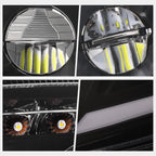 Full LED DRL + Sequential Turn Signal Headlights for Peterbilt 579 587 (2011–2021)