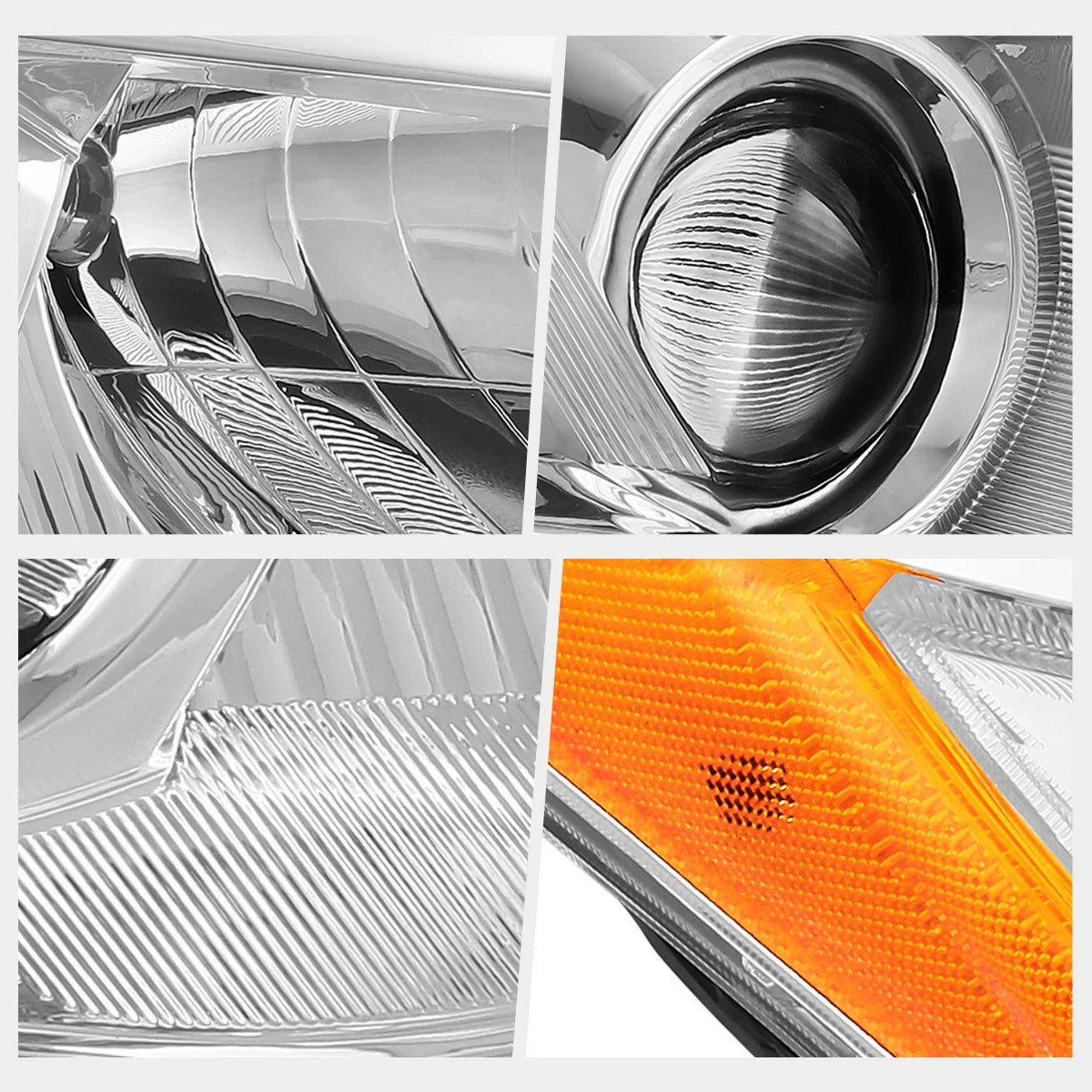 Right Side Projector Headlight Chrome for Toyota Highlander (2014–2016)