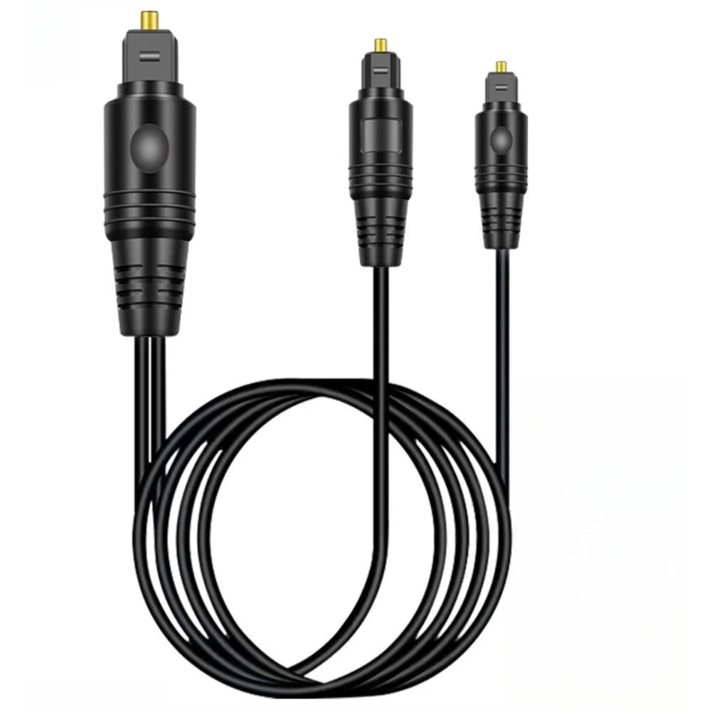 Digital Optical Audio Splitter for Soundbars (1 Male Input 2 Male Outputs)