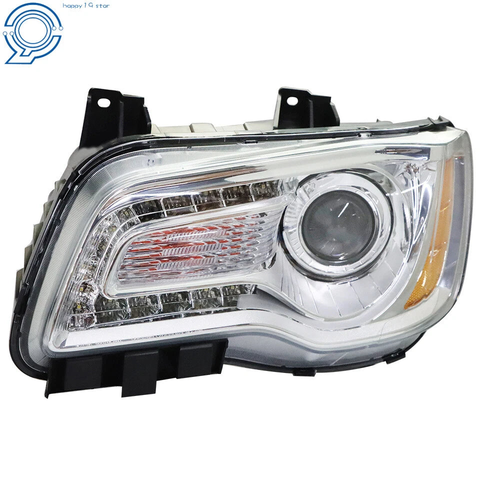 Headlight Assembly for Chrysler 300 (2011-2014) Chrome Halogen LH Side
