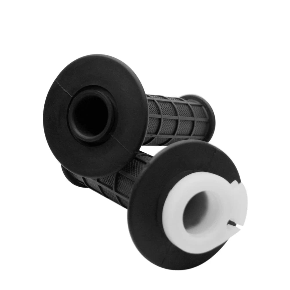 Set of 2 Black Hand Grips + Throttle Tube for 49cc 90cc Motorcycle Dirt Bike