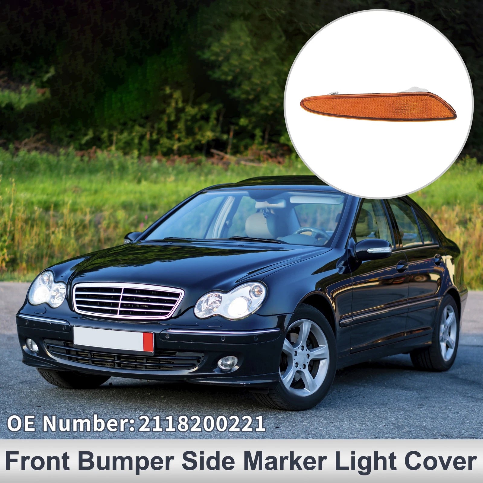 1 Pc Right Front Bumper Side Marker Light Cover for Mercedes-Benz (2003–2009)