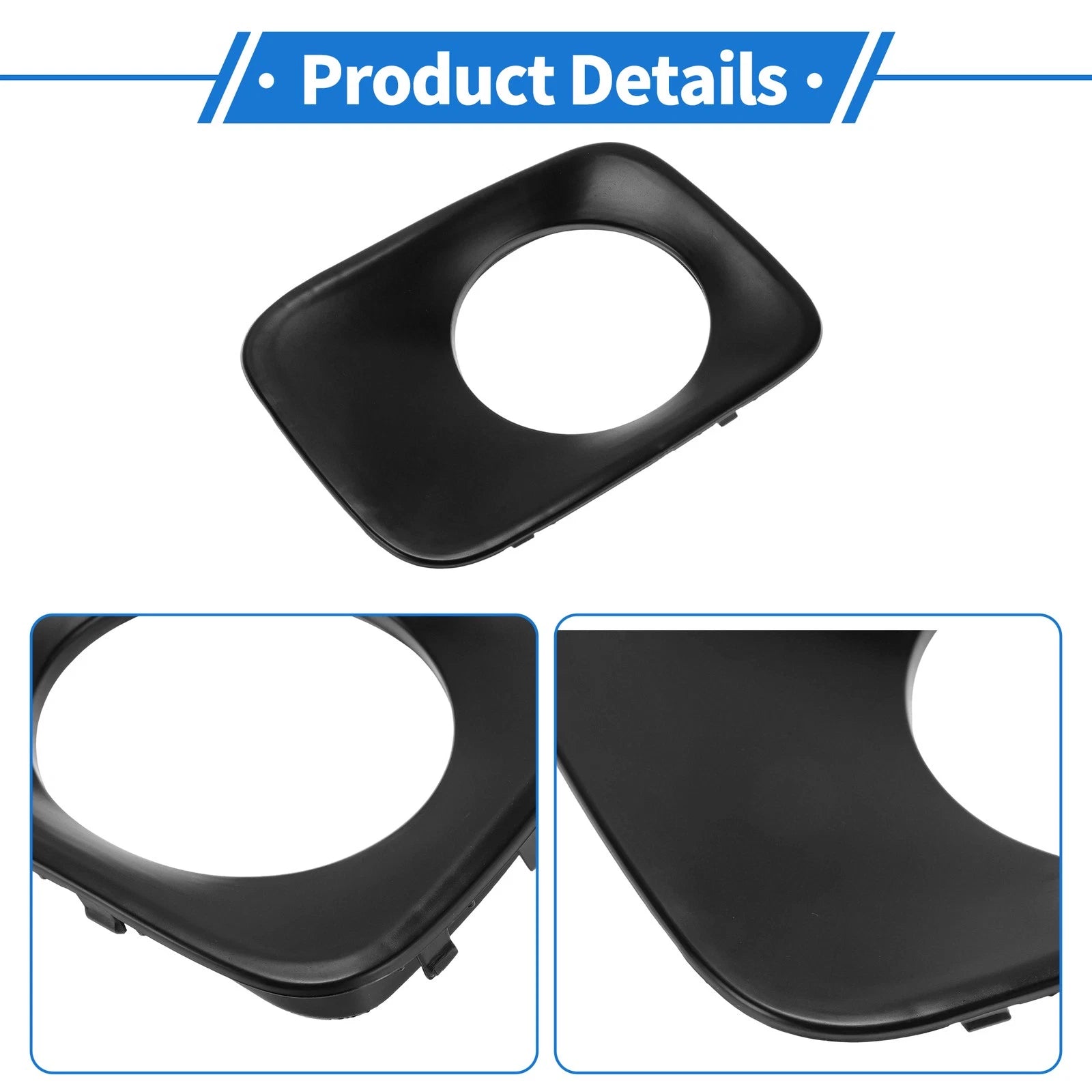Front Right Fog Light Grill No.HO1039101 for Honda Pilot (2009–2011) Black ABS