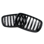 Gloss Black Front Kidney Grille for BMW X5 X6 E70 E71 (2007-2013)