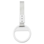 Silver & White Round Ring Train Bus Handle Hand Strap Drift Charm Tools