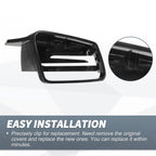 Pair Rearview Mirror Cover Cap Gloss Black for Mercedes-Benz W176 W246 C117