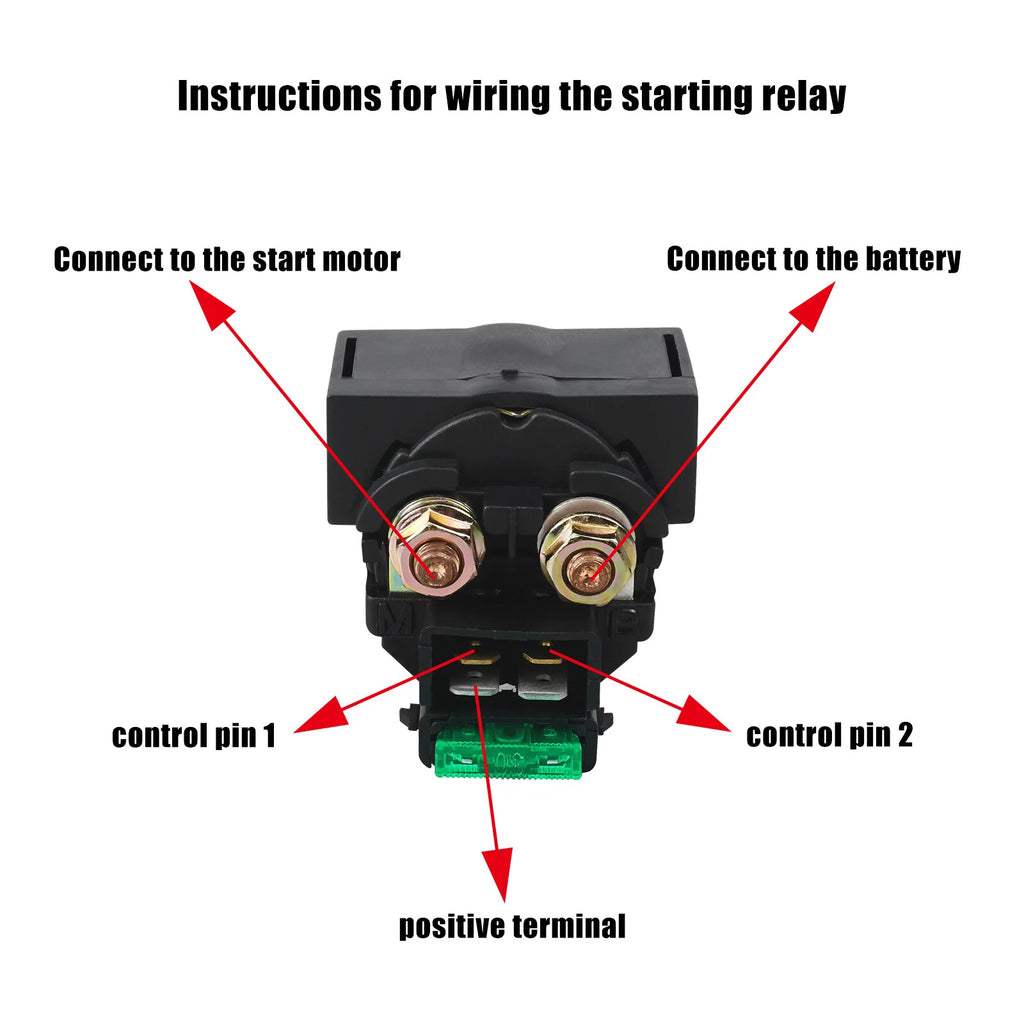 Starter Solenoid Relay for Honda VT600 Shadow (1988–2007), GL1500 GoldWing (1988–2000)