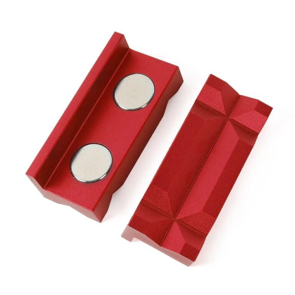 2X Aluminum Vise Jaws for AN Fitting Adapter