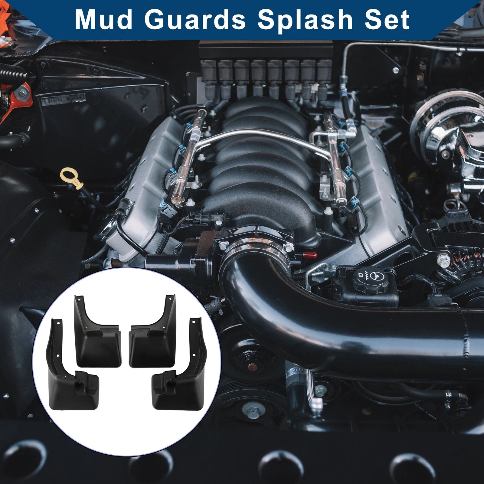 Mud Flaps Splash Guards Set of 4 for Toyota Vios (2017–2019)
