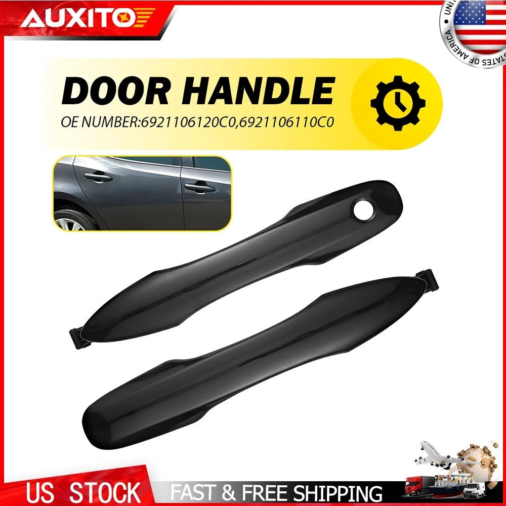 2X Front Outer Door Handle Black for Toyota Corolla Camry (2018–2022)