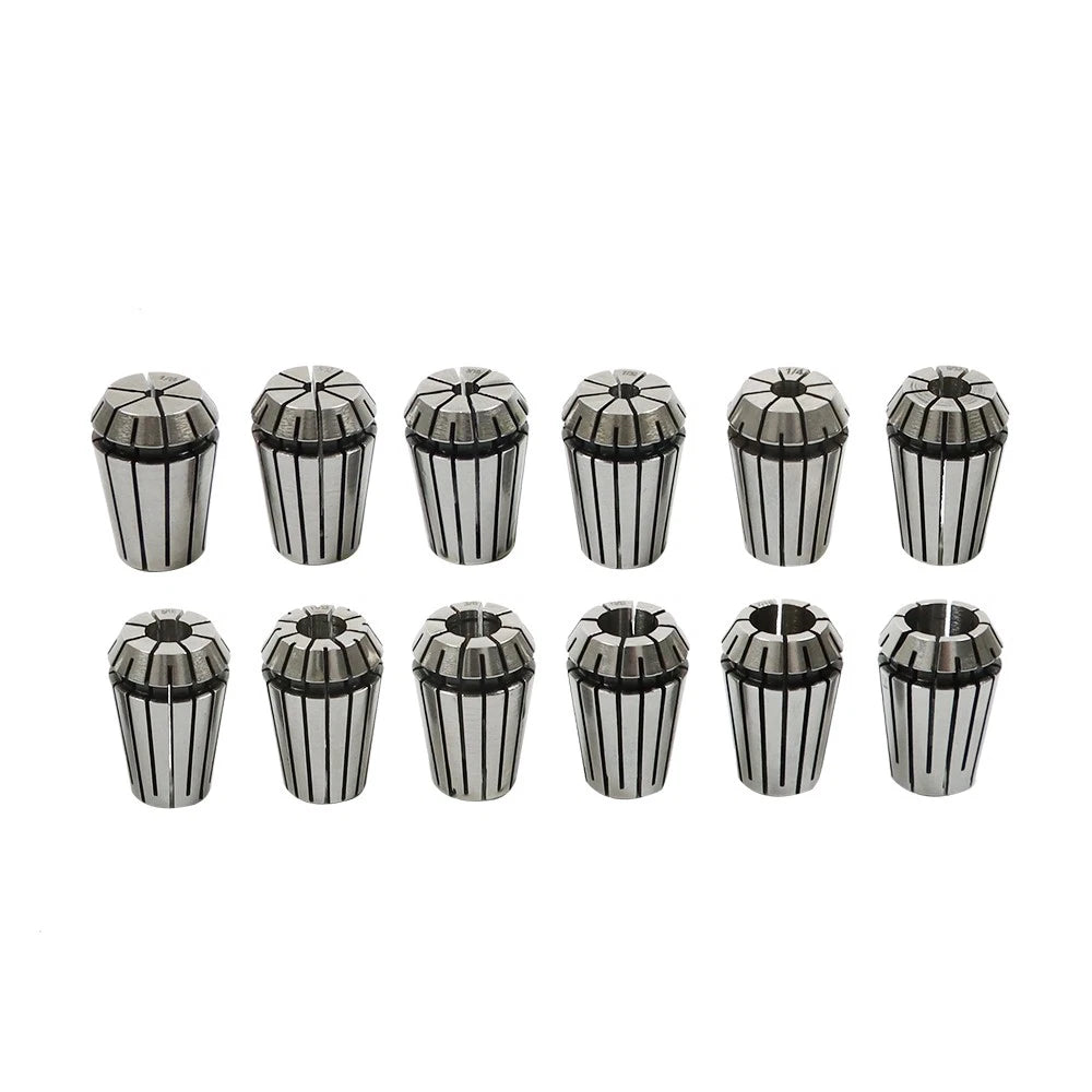 12Pcs ER20 Spring Collet Set for CNC Milling Lathe (Compatible with Various Models)