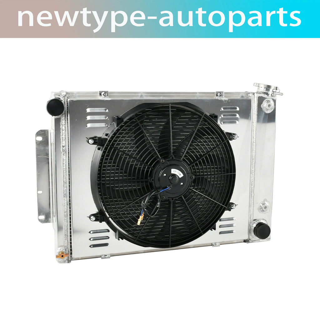 3 Row Aluminum Radiator with Shroud Fan for Chevy Camaro (1967–1969)