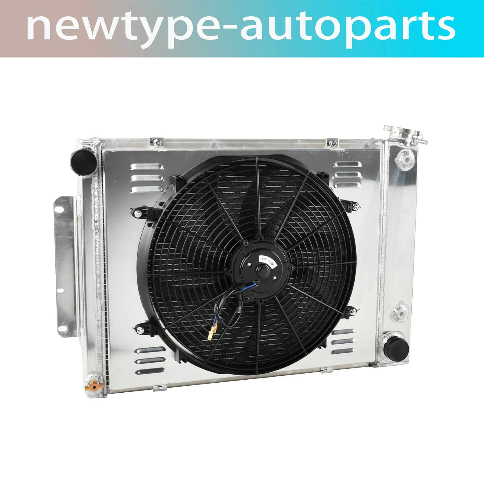 3 Row Aluminum Radiator with Shroud Fan for Chevy Camaro (1967–1969)
