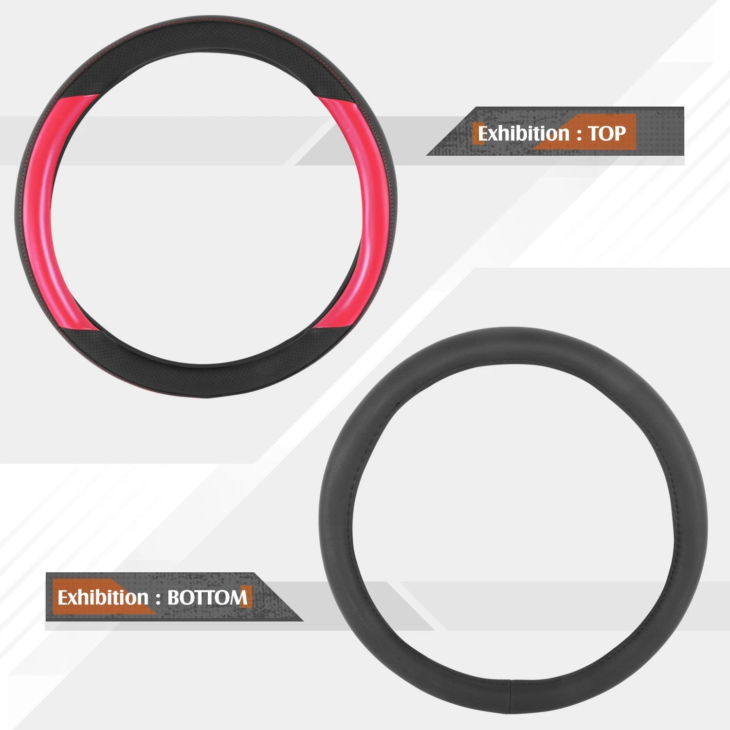 Steering Wheel Cover for (14.5-15" DIA, Perforated Leather)