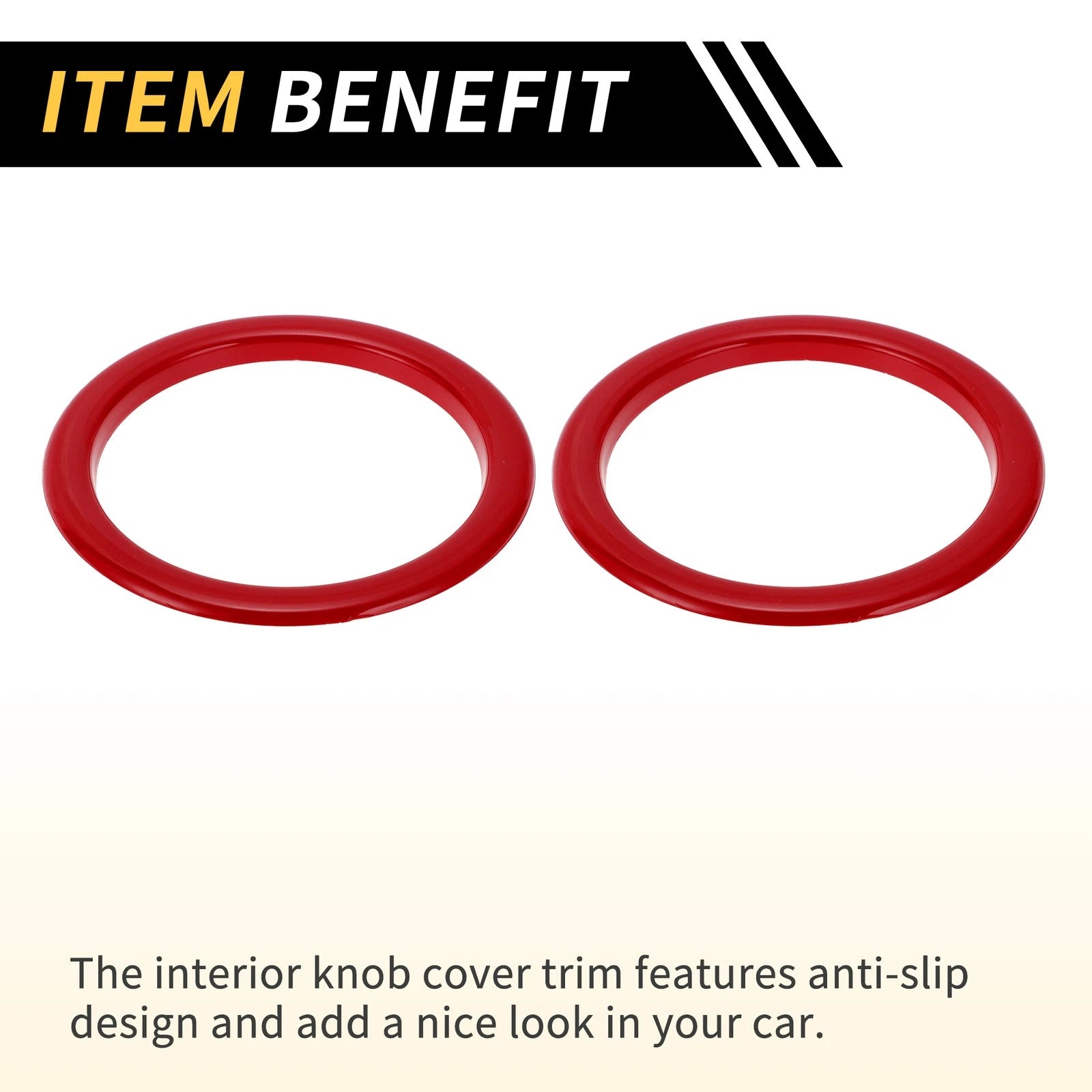 Set of 4 Red AC Vent Dashboard Decoration Rings for Toyota Tundra (2014–2021)