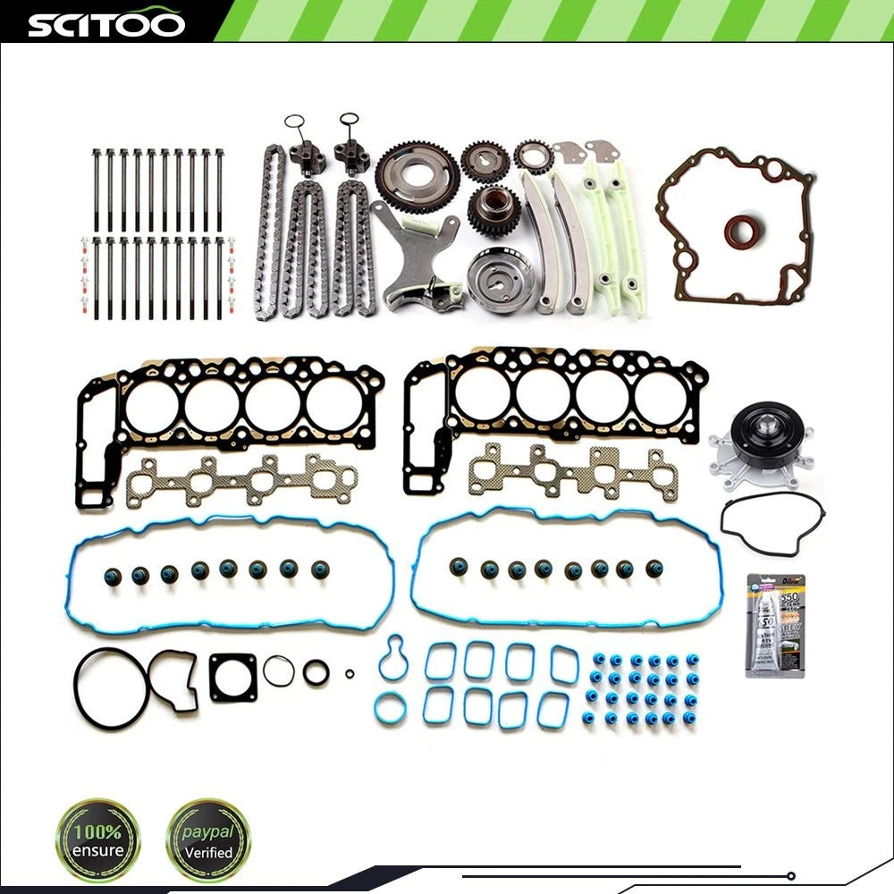 Timing Chain Kit & Head Gasket Bolts Set for Dodge Dakota Jeep (4.7L)