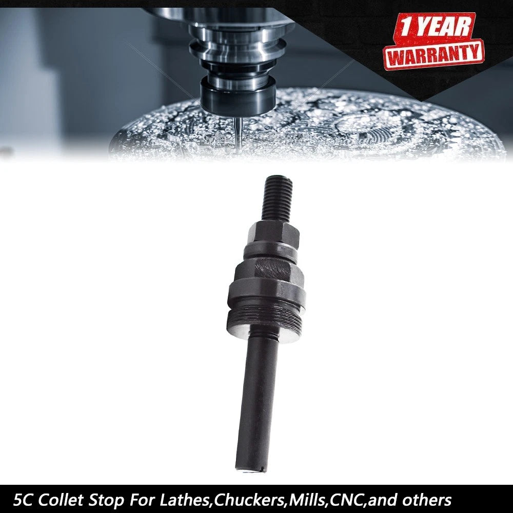 Set of 5 Adjustable Threaded Collet Stops for Hardinge Lathes