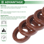 Set of 5 Oil Seal Rotary Shaft Seal FKM Rubber 20x28x6mm