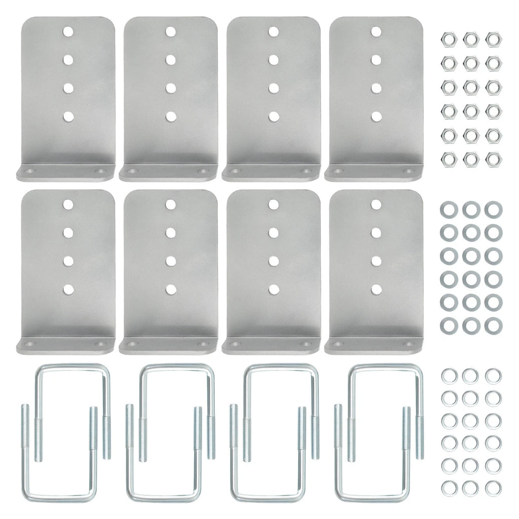 8" Galvanized L-Type Bunk Bracket Kit for Boat Trailer (3x3) (2010–2015)