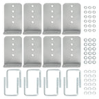 8" Galvanized L-Type Bunk Bracket Kit for Boat Trailer (3x3) (2010–2015)