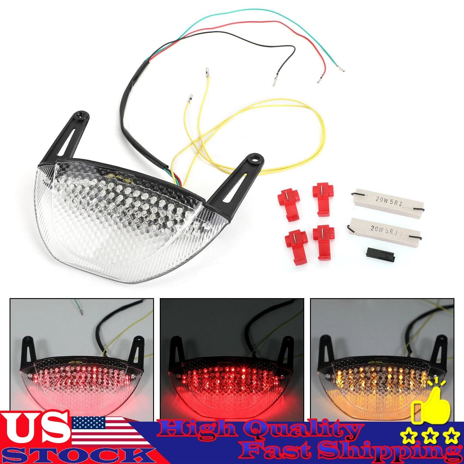 Rear Brake Turn Signals Taillight for Honda CBR 600RR (2007–2012)