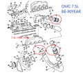 Exhaust Bellow Kit for OMC Sterndrive Cobra (3852742, 18-2781, 9-72801, 89230)