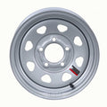Libra 13 x 4.5 Trailer Wheel 5 Lug 4.5" Bolt Pattern Silver Spoke (17019)