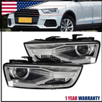HID/Xenon Headlight Left+Right Pair for Audi Q3 (2016–2018)