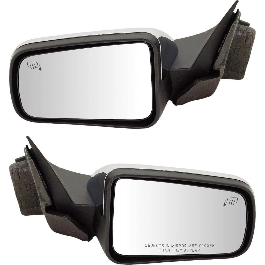 Set of 2 Heated Chrome Power Mirrors for Ford Focus (2008–2011)